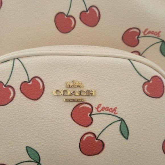 NWT COACH Court Backpack With Heart Cherry Print | Comp Value $450 | CE628 - Picture 4 of 9